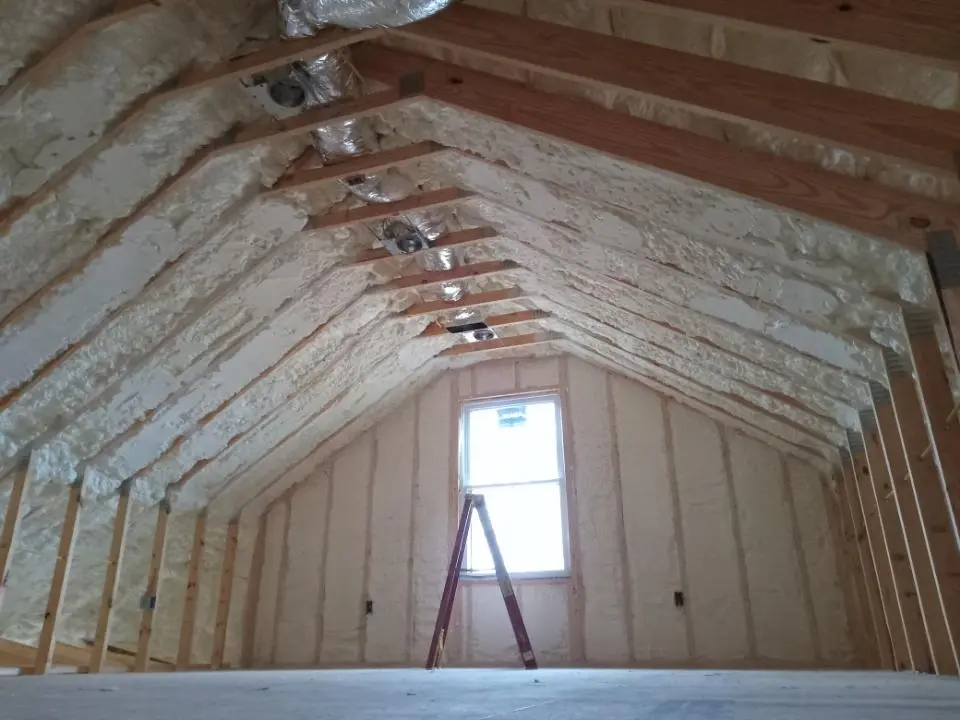 Spray foam roofing application for Crawl Space Insulation project in Willowbrook